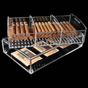 Premium Acrylic Cigar <b>Case</b> Transparent Design Elegantly Storing and Showcasing Your Cigar Collection While Maintaining Freshness - Product Image 2