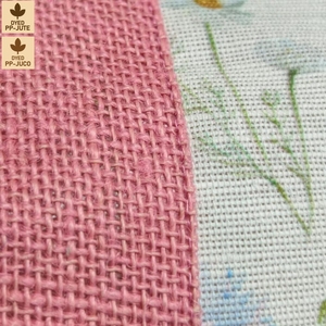 Pochette de maquillage en coton et jute laminé, trousse de maquillage de voyage, 21x17x6 cm, logo personnalisé, vente en gros, OEM, marque privée, modèle SNC136A - Product Image 5