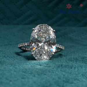 Magnífico Anillo de Diamante Ovalado de 7.52 CT Cultivado en Laboratorio en Platino PT950 para Mujer - Product Image 1