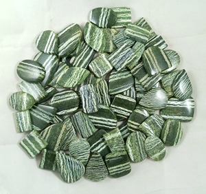 Lote de cabujón de piedras preciosas sueltas de ópalo suizo verde natural Cristal de cuarzo Hecho a mano Parte posterior plana Cabinas curativas lisas Lote al por mayor - Product Image 3