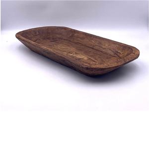 Natural Wooden <b>Boat</b> Bowl Premium Quality Wooden Bowls Hot Selling Dough Bowl Custom Design High Quantity Product for Home Hotel - Product Image 3