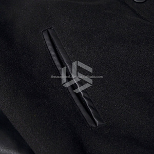 Custom Unisex Scratched Letter Patchwork Waterproof Breathable Windproof Eco-Friendly Varsity Varsity <b>Jacket</b> Men - Product Image 6
