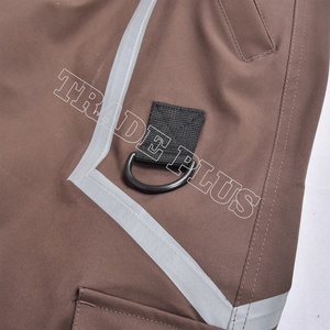 Pantalones Cargo para Hombre con Bloques de Color, Cierre de Cremallera Impermeable, Ajuste Holgado, Estilo Urbano, Gris y Negro, Poliéster - Product Image 5