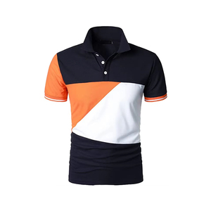 Polo colorblock élégant à manches courtes, respirant, en tricot, vêtements de sport personnalisés, vêtements d'été modernes, polos de golf - Product Image 5