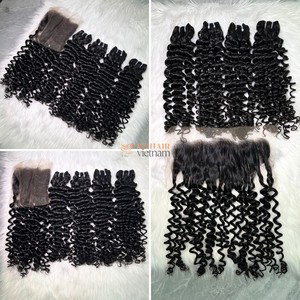 High Quality 100% Raw <b>Hair</b> Bundles Deep Wavy <b>Hair</b> Style Remy Machine Double Weft Human <b>Hair</b> Bundles Direct Wholesale Vendor - Product Image 5