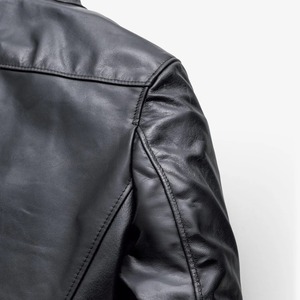 เสื้อแจ็คเก็ตหนัง PU ผ้าขนสัตว์สำหรับผู้ชาย สไตล์ลำลอง ใส่ได้ทั้งฤดูใบไม้ผลิและฤดูใบไม้ร่วง กันลม ทรงเข้ารูป ซิป แขนยาว ขายส่ง - Product Image 3