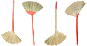 ไม้กวาดหญ้าธรรมชาติคุณภาพสูงพร้อมด้ามจับพลาสติกสำหรับทำความสะอาดบ้านและนอกบ้าน - Product Image 3