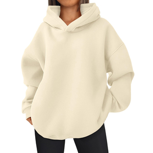 Sudaderas con Capucha Extra Grandes de Felpa Lisa Hechas a Medida de Alta Calidad para Mujer, Sudaderas con Capucha Extra Grandes Transpirables de Estilo Urbano - Product Image 1