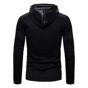 Chaqueta de Invierno para Hombre, de Cuero Genuino, con Capucha, Cuello Alto, Logotipo Frontal, Corte Ajustado, Impermeable, Suave, Transpirable, de Secado Rápido, con Cierre de Cremallera - Product Image 1