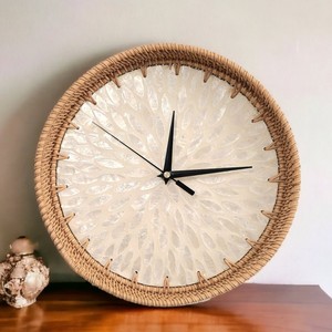 Reloj de pared de ratán de alta calidad, accesorio decorativo para el hogar, buen precio, relojes colgantes naturales - Product Image 1