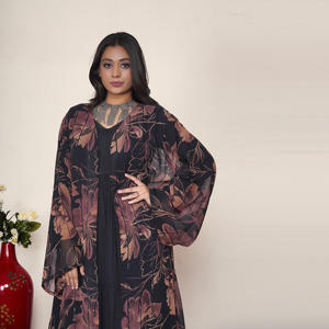 Abaya de Lentejuelas sin Peso con Silueta Fluida, Color Sólido, para Mujer, Ropa Modesta para Fiestas Nocturnas, Ramadán, Eid, Venta al por Mayor - Product Image 2