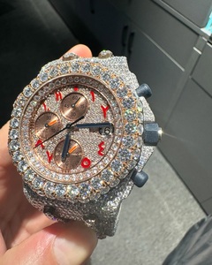 Reloj Cronógrafo de Lujo Unisex con Incrustaciones de Diamantes, 42 mm, Analógico, Movimiento Automático de Cuarzo, Cristal de Zafiro Resistente al Agua - Product Image 4