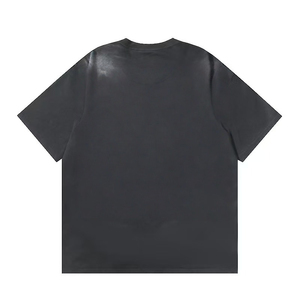 Camiseta Oversize con Diseño de Logotipo Personalizado, Camiseta Vintage de Talla Grande con Gráficos Personalizados, Camisetas de Algodón Grueso con Lavado Ácido para Hombre - Product Image 3