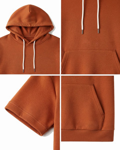 Wholesale Price <b>Short</b> <b>Sleeve</b> <b>Hoodies</b> High Quality Best Selling Hot Sale Basics Cotton Blended Customized <b>Short</b> <b>Sleeve</b> <b>Hoodies</b> - Product Image 3