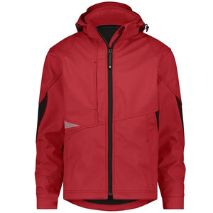 Men's <b>Red</b> Hooded <b>Waterproof</b> <b>Jacket</b> With Zipper Closure Sporty Style Winter Wear Polyester Shell - Product Image 1