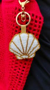 Customized Shape Woven Eco-Friendly Fruit Pattern Carabiner Keychain Felt Material Durable <b>Bag</b> <b>Charm</b> - Product Image 3
