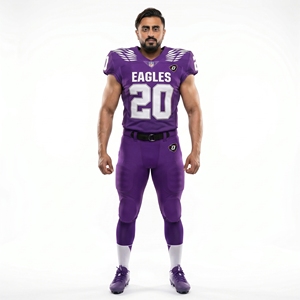 Maillot de football américain personnalisé imprimé, 100 % polyester, col en V, uniforme d'équipe, sans manches, évacuation de l'humidité, pour jeunes et enfants - Product Image 1