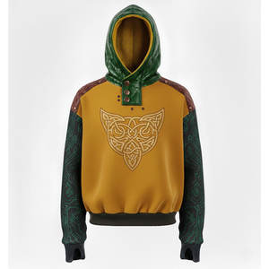 Sweat à capuche pour homme, imprimé circuit électronique, design néon, impression numérique, style technique sublimé, pour le gaming et le streetwear - Product Image 6