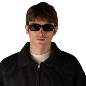 Chaqueta de punto acanalado extragrande con cremallera para hombre, chaqueta informal con cremallera, cómoda chaqueta bomber de punto para hombre, elegante chaqueta para exteriores - Product Image 3