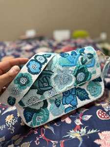 Floral design Hand Beaded clutch <b>bag</b>, colorful clutch, Beaded purse, <b>Summer</b> <b>bags</b>, wedding purse, Evening black purse, Floral Bea - Product Image 3