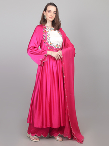 Glamorous Fashion Collection Women’s Palazzo Dress with Dupatta and <b>Thread</b> <b>Beads</b> work Designer Fashion Hub - Product Image 4