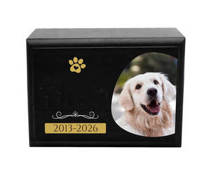 Hot Selling Modern American Style Natural Wood Cat Dog Ashes <b>Memorial</b> Urn Photo <b>Frame</b> Urns - Product Image 1