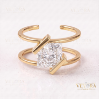 Bague Intelligente en Moissanite Brillante Princesse, Sertissage Clos, en Argent Sterling 925 Massif, Bijou en Pierre Précieuse, Conception pour Fiançailles Féminines