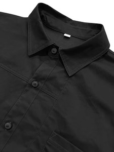 เสื้อเชิ้ตโอเวอร์เชิร์ตผ้าทวิลล์คอตตอนสำหรับผู้ชาย ขายส่ง แบบมีกระเป๋าคู่ ติดกระดุม สไตล์ลำลอง สตรีทแวร์ รับสกรีนโลโก้ - Product Image 3