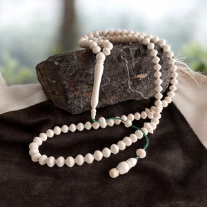 Bone Tasbih Prayer Beads Allah Muhammad Name <b>Printed</b> <b>Islamic</b> Prayer Rosary Eco-Friendly Handmade Modern - Product Image 2