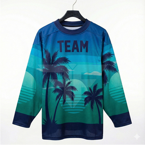 ชุดฮอกกี้ปักลาย ผ้าตาข่ายโพลีเอสเตอร์เสริมความแข็งแรง ทรง unisex สำหรับผู้ใหญ่ แขนสั้น ระบายอากาศได้ดี ไซส์พลัส เสื้อฮอกกี้น้ำแข็ง - Product Image 4