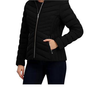 Women’s Winter <b>Quilted</b> Puffer <b>Jacket</b> with Hood – Lightweight Warm Zip-Up Coat - Product Image 2