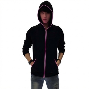 Vente en gros de sweats à capuche lumineux pour hommes, 100% coton, manches longues, impression personnalisée, respirant, imperméable, streetwear d'été - Product Image 3