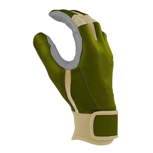 Gants de frappeurs verts rembourrés avec fermeture auto-agrippante en cuir pour entraînement adulte unisexe - Product Image 2