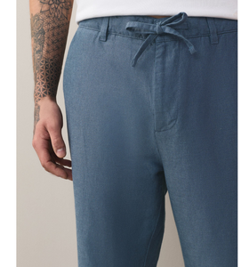 Pantalones de Hombre de Mezcla de Lino y Algodón, Corte Recto, Estilo Chino Clásico, Transpirables, de Secado Rápido, Ecológicos, Ligeros para Verano, Naturales - Product Image 2