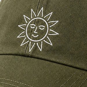 Sun Embroidered Dad Hat Stylish Sun Embroidered Dad Hat High Quality Cotton Dad <b>Cap</b> Custom Color Pakistan Made Wholesale Hats - Product Image 3