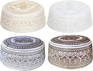 Premium Fast Shipping Men Prayer Cap Soft Breathable Kufi Hat <b>Islamic</b> Wear Bulk Supplier - Product Image 5