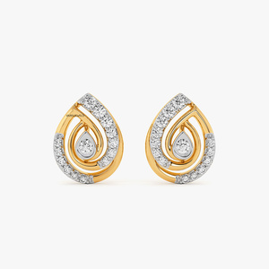 Yellow Gold Diamond <b>Stud</b> Round Brilliant Cut Lab Grown Diamonds Women's Classic Style Everyday Wear 10K 14K 18K 925 & 935 <b>Silver</b> - Product Image 2