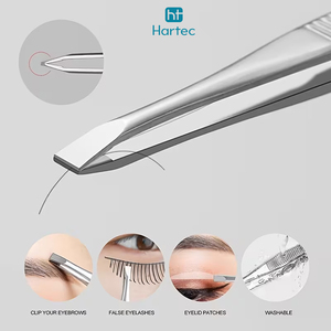 Pince à épiler ultra-précise à pointe inclinée pour sourcils, outil d'épilation des poils du visage, pince à épiler professionnelle en acier inoxydable pour poils fins - Product Image 6