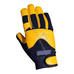Gants de moto de haute qualité en cuir et tissu extensible polyester, gants de motocross pour hommes - Product Image 1