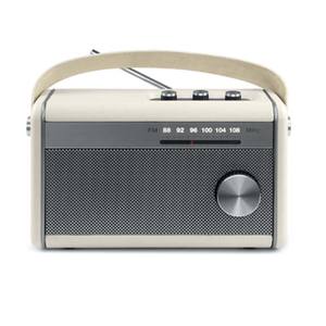 Radio FM portable de style rétro ODM, haut-parleur sans fil, icône de fréquence illuminée, mono 5W, batterie intégrée, boîtier en plastique, écran - Product Image 1