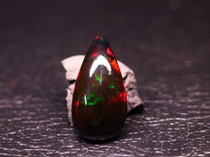 Natural Black Ethiopian Fire <b>Opal</b> Cabochon Pear Shape Gemstone Wholesale Loose <b>Opal</b> 1 Carat Avg - Product Image 4
