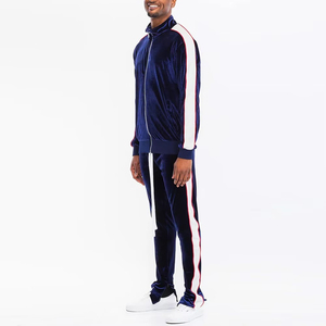 Survêtements en velours 100 % coton pour hommes, coupe oversize, couleur unie, avec cordon de serrage, personnalisables avec logo, vente en gros OEM de haute qualité - Product Image 2