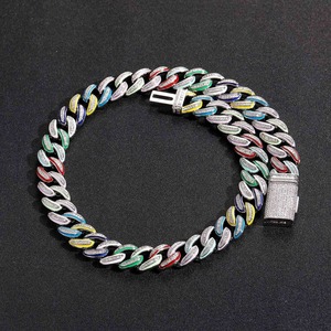 Cadena Cubana de Lujo de Plata de Ley 925 con Moissanita y Diamantes, Collar Hip Hop Iced Out, Joyería Elegante para Hombre, Ideal para Uso en Actuaciones - Product Image 5