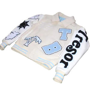 Chaqueta Varsity con Manga de Cuero Mate Elegante y Detalle Bordado de Alta Calidad 2026 - Product Image 3