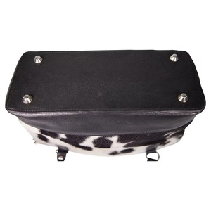 Sac fourre-tout en cuir véritable à poils, sac à bandoulière portable vintage grande capacité - Product Image 2