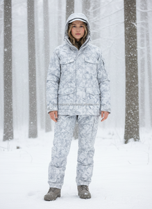 Custom OEM White Digital <b>Camo</b> Hunting <b>Jacket</b> Breathable Waterproof Shell Multi Pocket Tactical Field Coat for Winter Hunting - Product Image 2