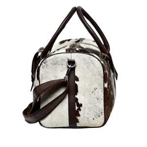 Sac de voyage en cuir véritable, style vintage, grande capacité, sac de week-end, fermeture éclair, léger - Product Image 3