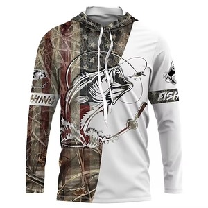 Sudadera con Capucha Deportiva Ligera con Logotipo Frontal Personalizado, Diseño en Blanco, Spandex/Algodón, UPF 50, Transpirable, de Secado Rápido, para Pesca - Product Image 6