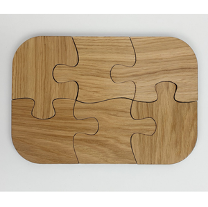 Sous-verres de luxe en bois en forme de puzzle, écologiques, pour la cuisine, avec taille et logo personnalisables - Product Image 5