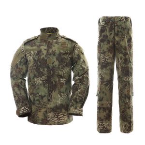 Ensemble de vêtements camouflage en polyester ripstop et coton, tissu Oxford durable, chemise à manches longues, pantalon cargo multi-poches, vêtements d'entraînement - Product Image 2